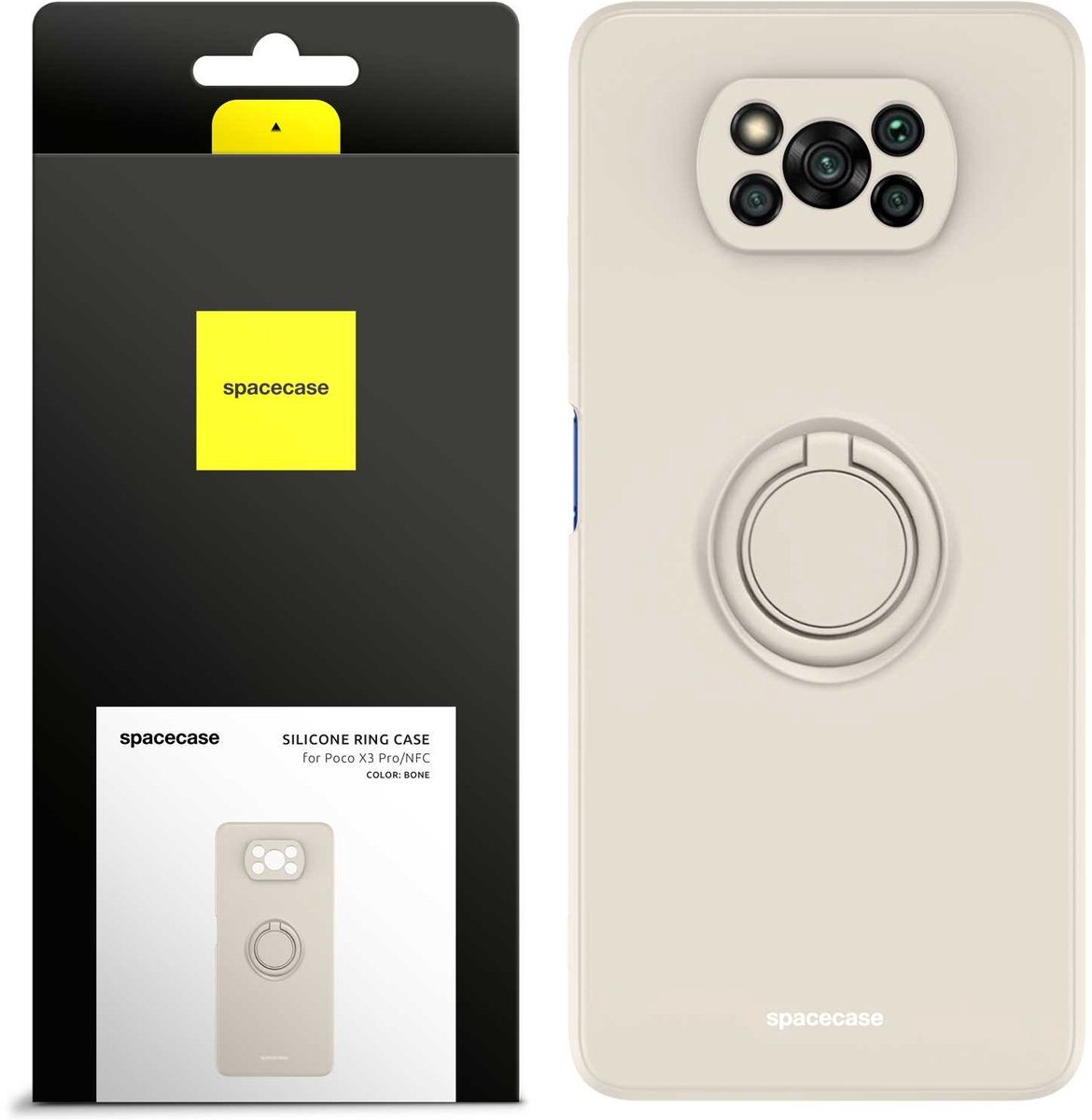 Spacecase Siliconen Ringcase Voor Poco X3 Pro Nfc Case Cover