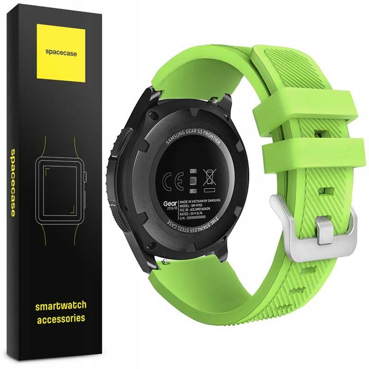 Spacecase Horlogeband 20Mm Lichtgroen Smartwatch Armband