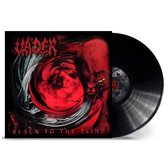 Vader - Black to the Blind LP met een rode, zwart-witte hoes met een gruwelijk gezicht en een wervelende rode draaikolk.