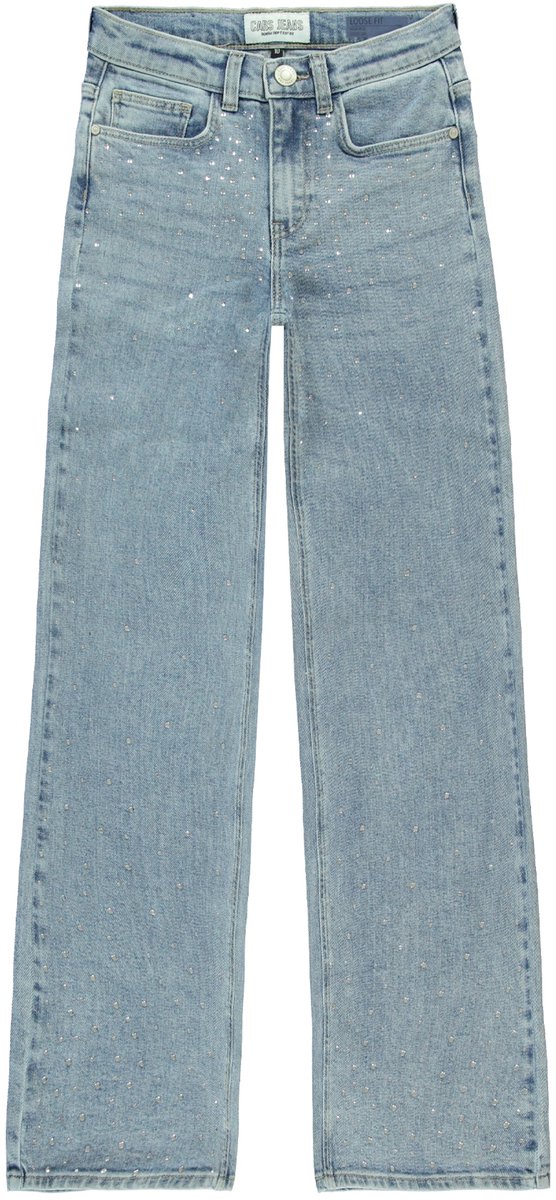 Cars Jeans Yara Den.Rhinestone Blue Used Meisjes Jeans - Maat 170