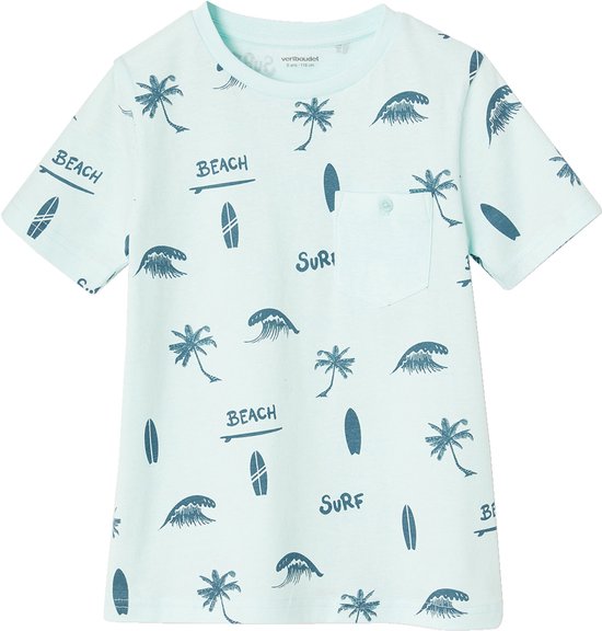 Foto: Vertbaudet jongensshirt met korte mouwen en grafisch ontwerp