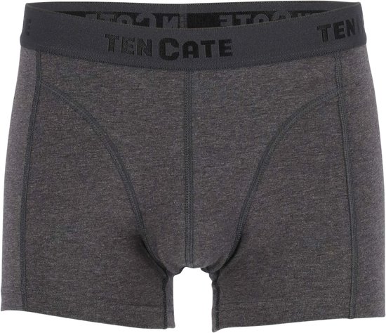Donkergrijze Ten Cate boxershort met donkere logo tailleband.