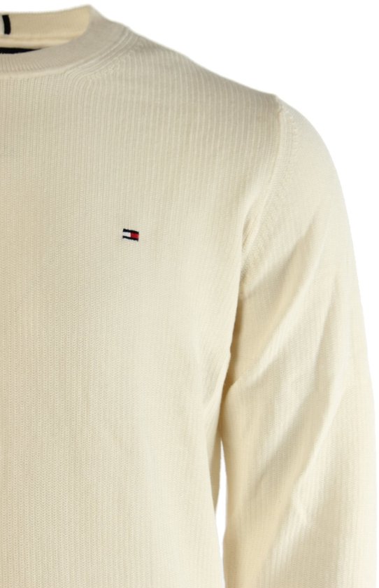 Tommy Hilfiger Pull Crème Katoen taille S Chaîne crête pulls crème