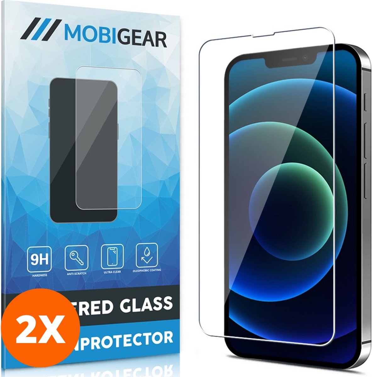 Mobigear Screenprotector geschikt voor Apple iPhone 16e Glazen | Mobigear Screenprotector - Case Friendly (2-Pack)