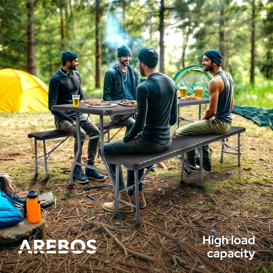 AREBOS Biertentset Feesttent set Tentenset Kampeerset Inklapbare rotan zitgroep van AREBOS — afbeelding 3