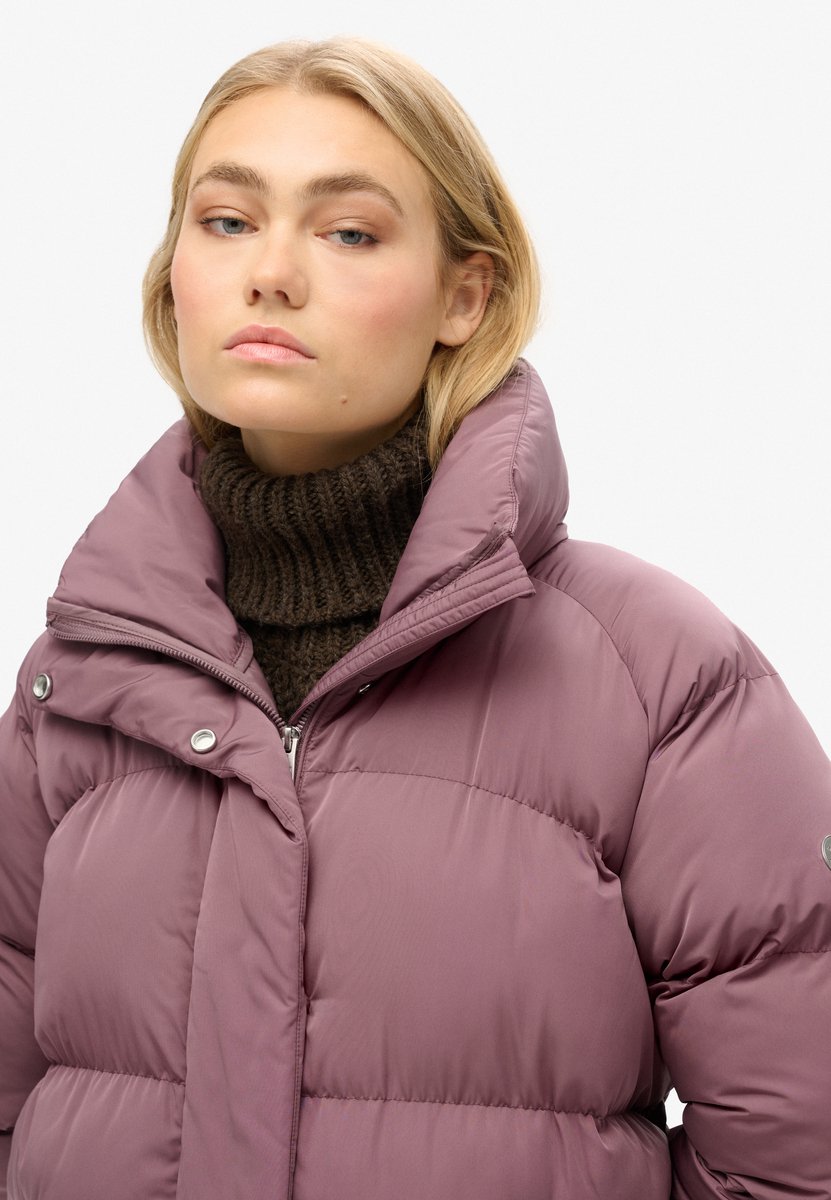 Superdry Maxi lange pufferjas Dames Gewatteerde jassen Paars