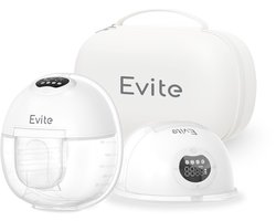Evite Elektrische Draadloze Borstkolf Maxi – Handsfree & Draagbaar – BPA-Vrij – Elektrische Borstkolf – Met E-book - Inclusief Tas - Wit
