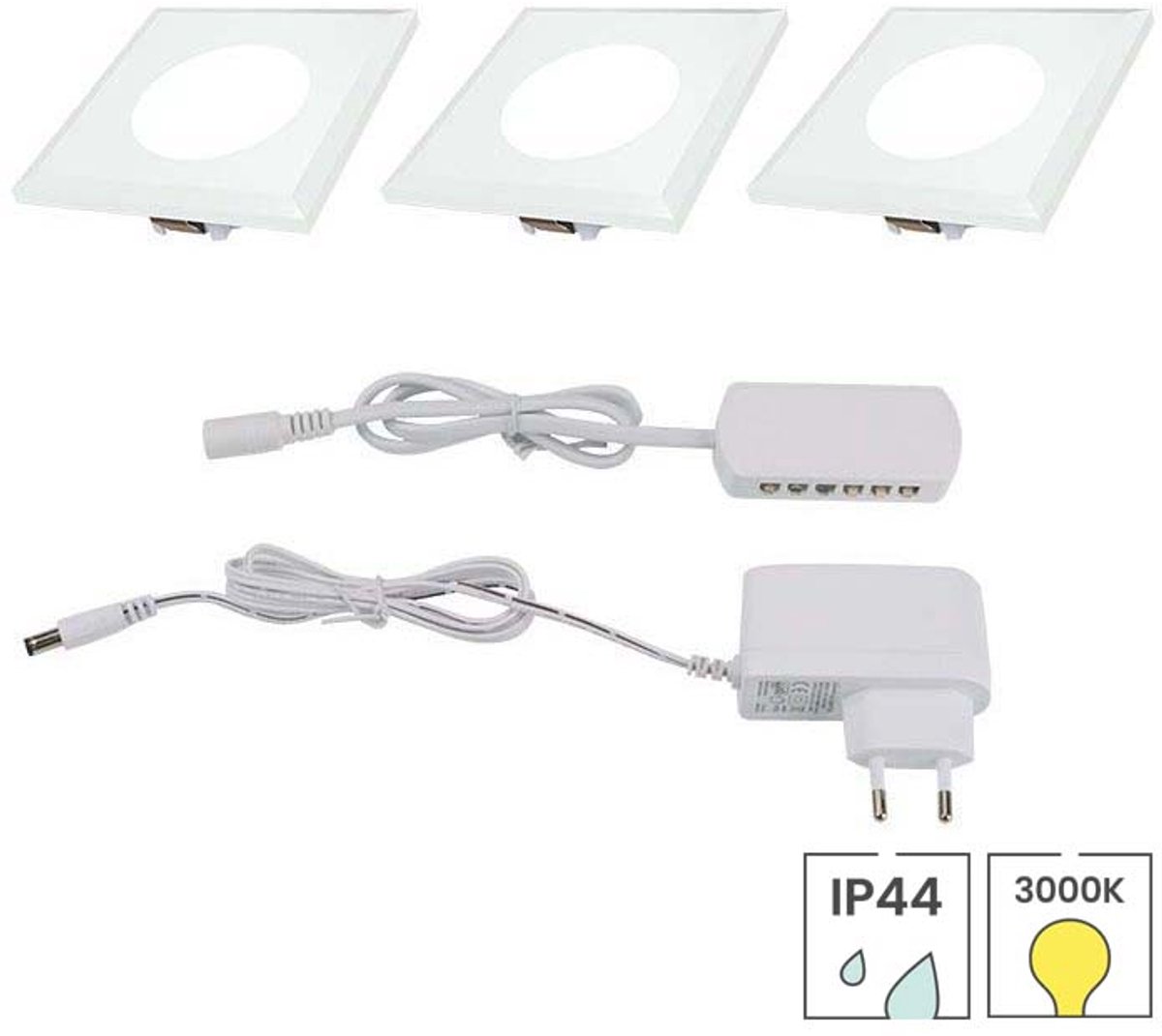 Lybardo - Kastverlichting - 3 inbouwspots - 1.5W - 3000K - Keukenverlichting Onderbouw LED