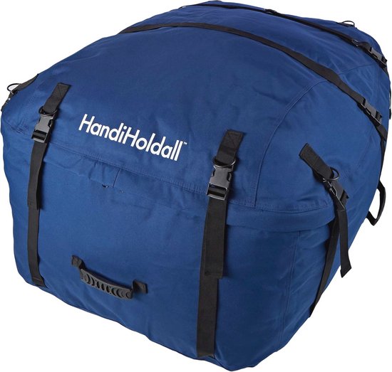 Grote Opvouwbare Dakkoffer 330 Liter - Zachte Weerbestendige Daktas met Stevige Bodem - Navy Blauw — afbeelding 4