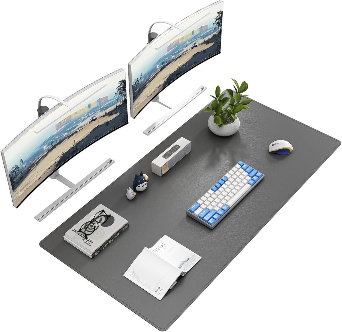 Antislip Bureauonderlegger voor Laptop en Bureau, 120 x 60 cm, Kunstleer, Geschikt voor Kantoor en Thuis