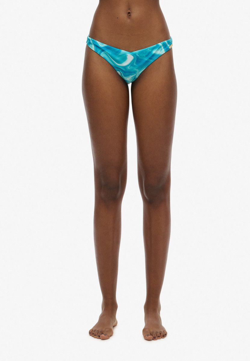 Superdry Cheeky bikinibroekje met print Dames Badpakken Blauw