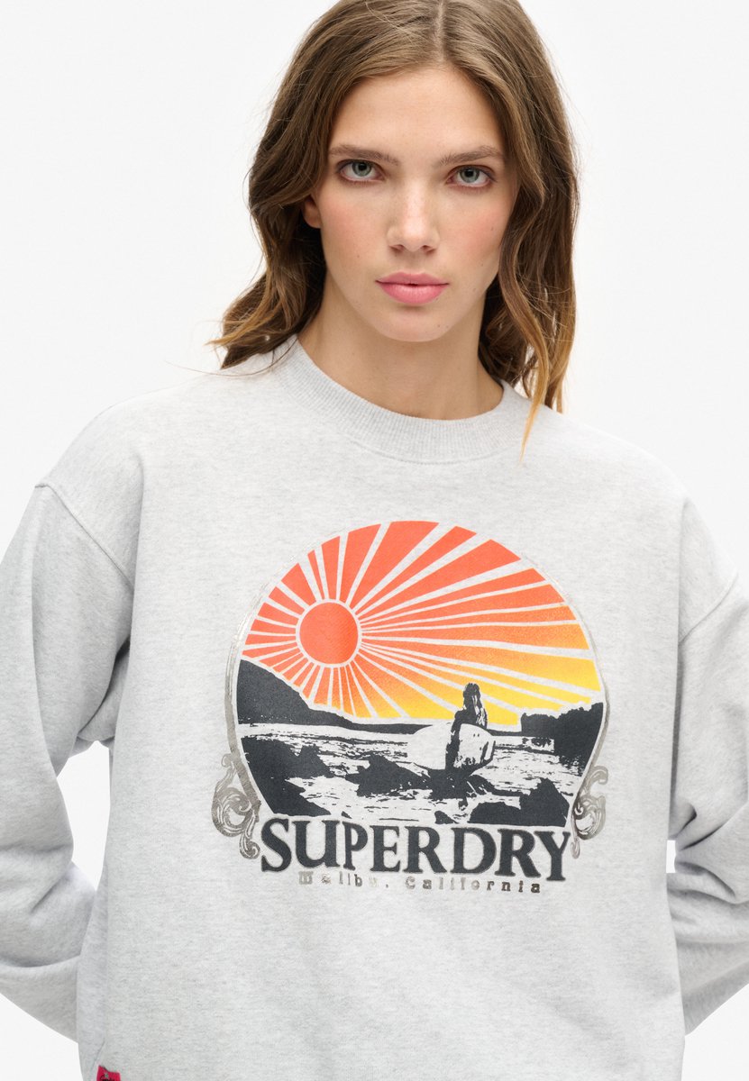 Superdry Travel Souvenir sweatshirt met losse pasvorm Dames Truien Grijs