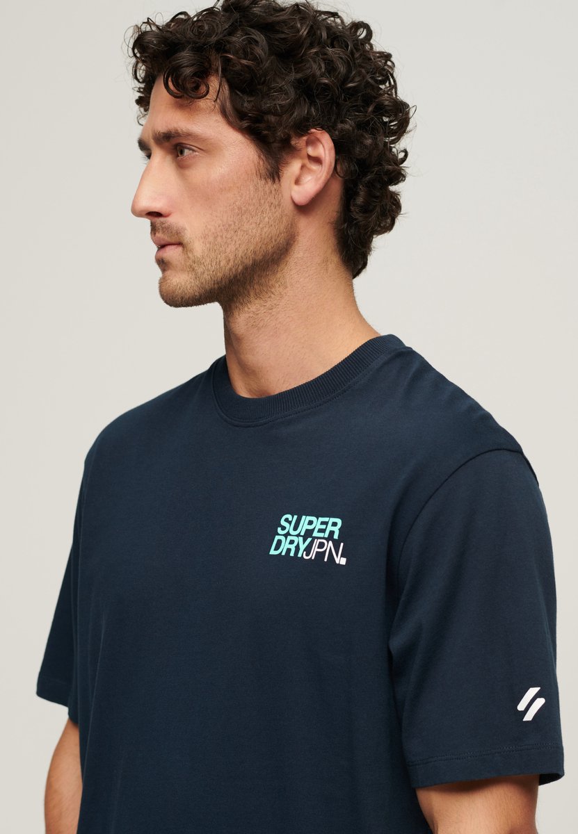 Superdry Sportwear Logo T-shirt met losse pasvorm Heren Tops Marineblauw