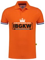 Bellatio Decorations Koningsdag verkleed poloshirt heren - ik ben niet dronken - oranje XL