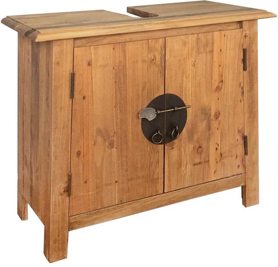 vidaXL Badkamerkast Corona 70x33x80 cm massief grenenhout, badkamer kast, medicijnkastje, kast badkamer, badkamerkastje, toiletkastje, badkamermeubel