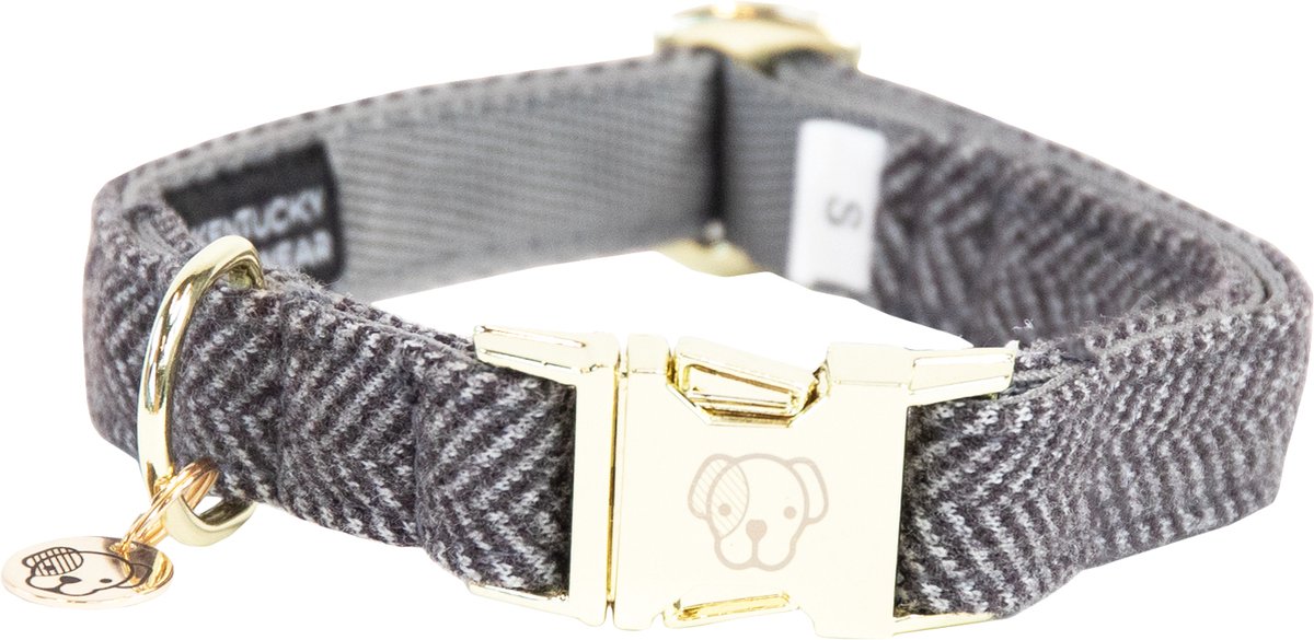 Kentucky Dogwear - Kentucky Horsewear Dogwear Hondenhalsband Wol - Grijs - Maat XL - 45-75cm - Hondenriem