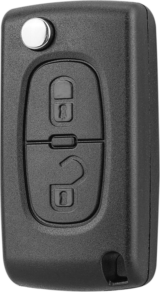 TLVX Sterke Autosleutel Behuizing Geschikt voor Peugeot en Citroën / Sleutelbaard HU83 / Sleutelcode CE0536 / Ter vervanging van Originele Sleutel behuizing / afstandsbediening Auto / 2 knops / 2 knoppen / 1 stuks