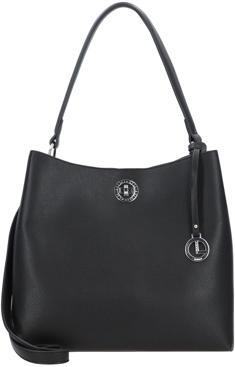 L.CREDI Schoudertas Filippa Hobo Black Zwart