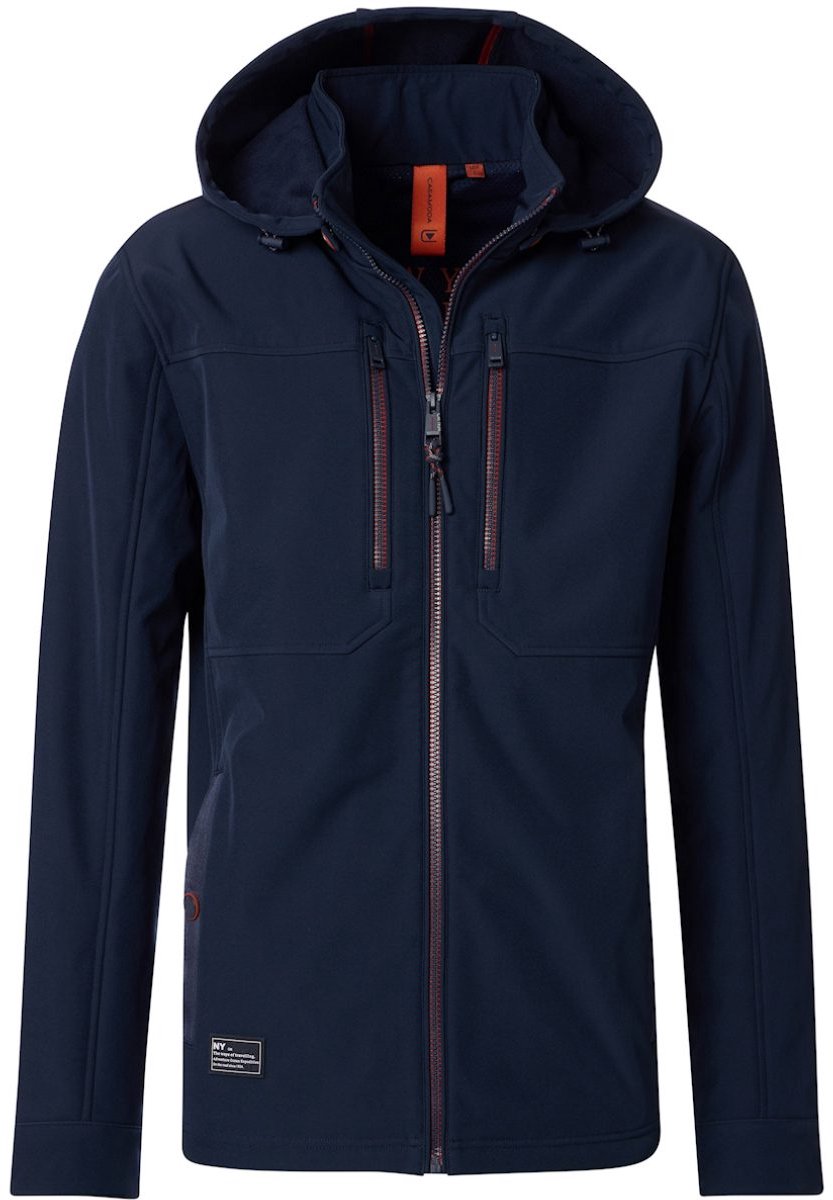 Casa Moda Softshell Jas Met Stretch En Afneembare Capuchon - L