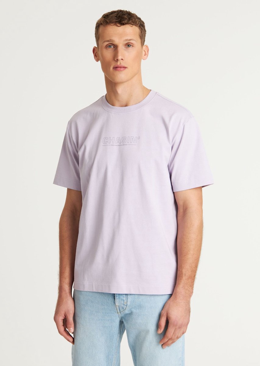 CHASIN' Shirt Heren - Loose Fit T-Shirt Afdrukken - Underline - Paars