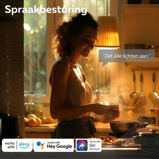 Calex Smart LED Lamp - Wifi Filament Verlichting - Globe 12,5cm - E27 - Slimme Bulb - Dimbaar - 7W