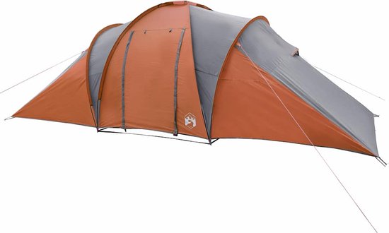 vidaXL - Koepeltent - 6-persoons - waterdicht - grijs - en - oranje van Vidaxl — afbeelding 3