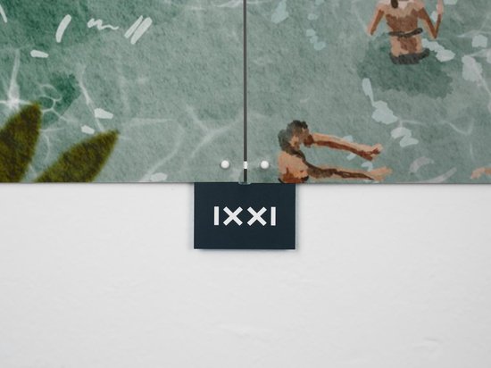 IXXI Secret Villa, Ekaterina Zagorska - 80 x 100 cm - Gratis ophangtool - Grote wanddecoratie en posters - Speels, Illustraties, Kleurrijk