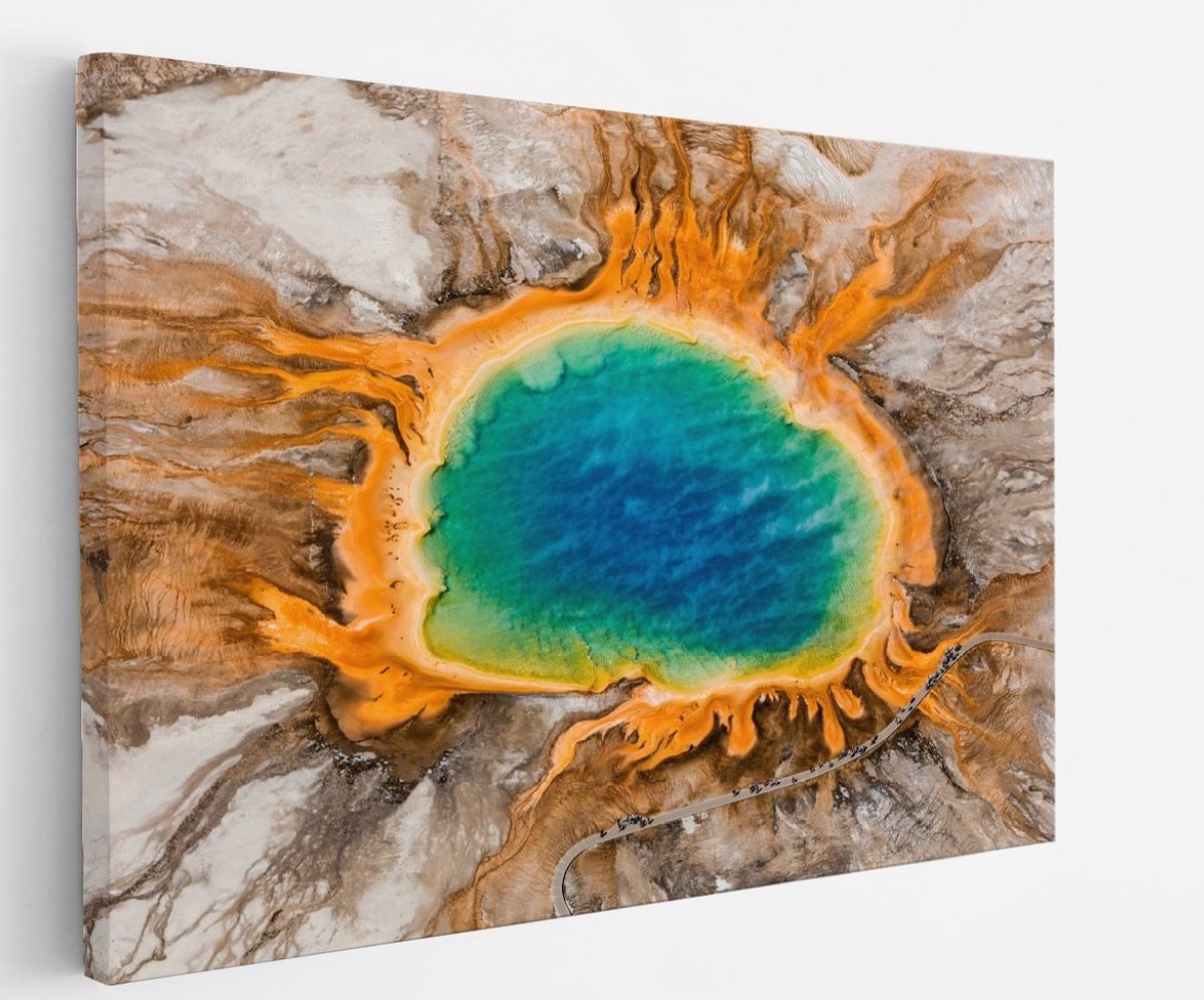 Saammp Canvas Schilderij - Kleurrijk water - Landschap - Natuur - 60x40 - Foto op canvas - Wanddecoratie - Muurdecoratie Woonkamer - Slaapkamer decoratie - Canvas Print Multicolor