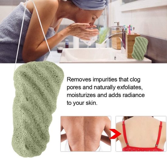 Normal Body Konjac Sponge with Garland - Large Size Scrub Removal ...