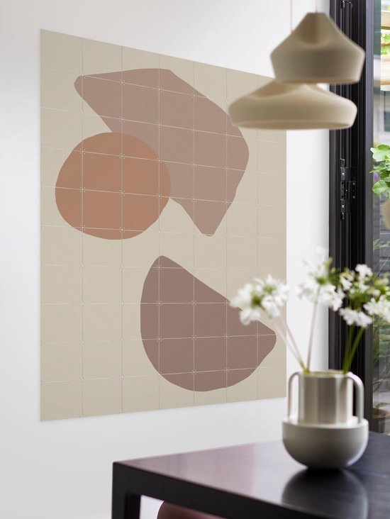 IXXI Mocha, Divers - 100 x 140 cm - Support de suspension gratuit - Grande décoration murale et affiches - Minimaliste, Graphisme, Abstrait, Géométrique