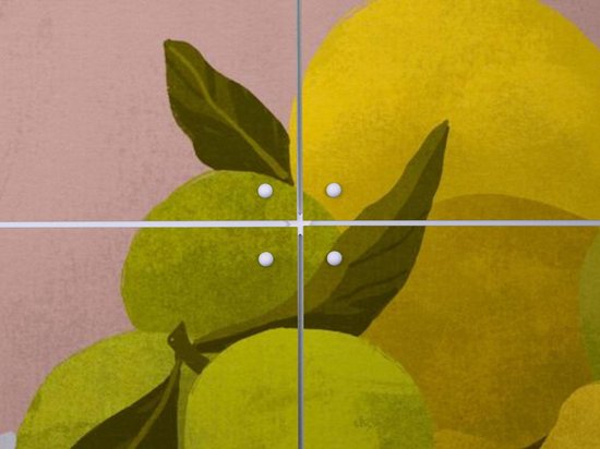 IXXI Bittersweet, Good Blauw - 80 x 100 cm - Support de suspension gratuit - Grande décoration murale et posters - Illustrations, Coloré, Ludique, Art numérique