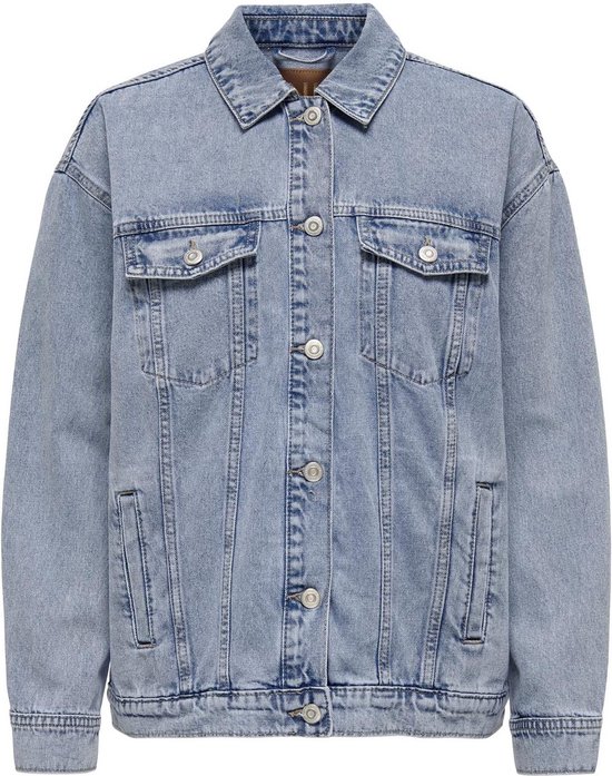 Foto: Only onlocean l s oversize jkt dnm noos dames jas light blue denim