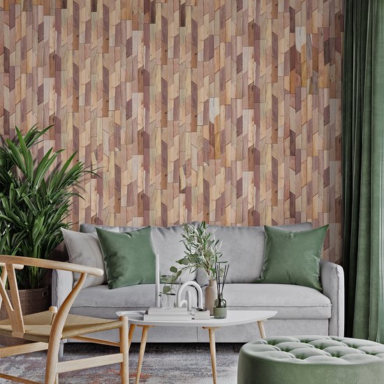 Lames de bois 3D Teck Onang 50x18cm