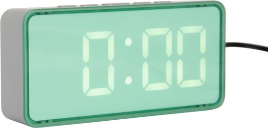 Karlsson Wekker Block Donker Hout LED 16 x 7.2 x 7 cm | De - Sfeervol genieten