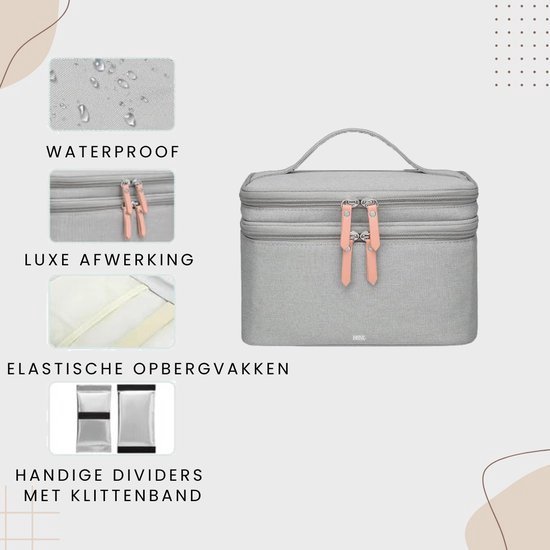 HSNL® Luxe Kolftas - Kolftas Borstvoeding - Koeltas - Inclusief Koelelement - Kraamcadeau - Grijs van HSNL® — afbeelding 4