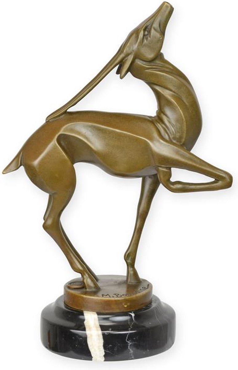 Antilope - Bronzen beeld - Art deco - 22,7 cm hoog