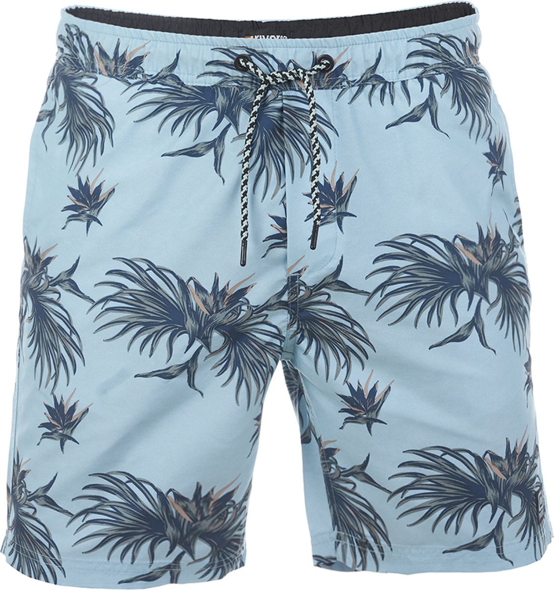 riverso Heren Short RIVKai bequem Blauw M Volwassenen Zwemshort met Print met Elastische Band