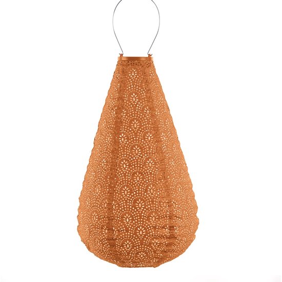 Lumiz Solar Tuinverlichting - Tuinverlichting op zonne energie - Tuinverlichting - Buitenlampjes - Tuinverlichting op zonneenergie - Buitenverlichting - Buitenlamp - Decoratie - Fan Drop - 28 cm - Oranje
