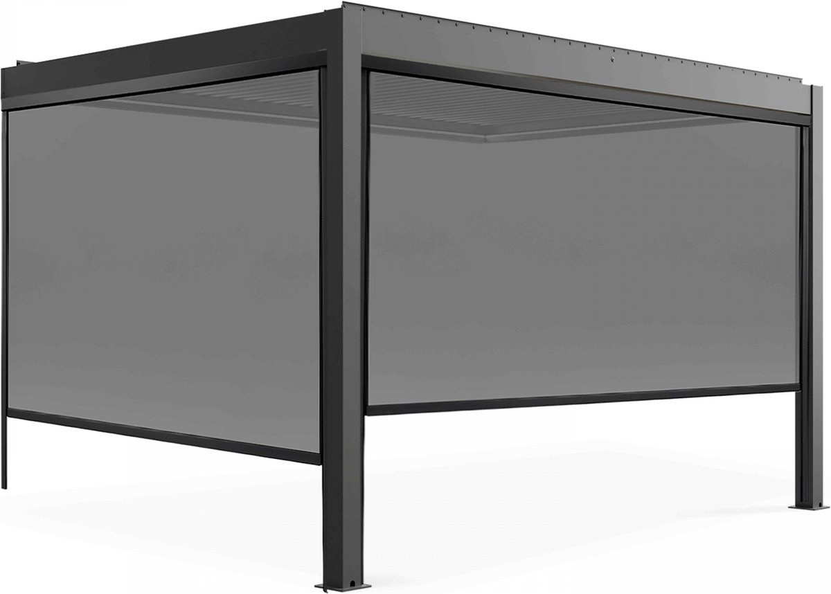 Oviala - Pergola met verlichting van 3x4m en 2 zonneschermen - Thebes