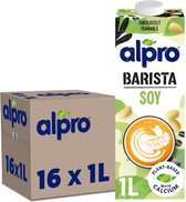 Alpro Barista Soja - Lait Végétal Soja - Spéciale Café - Sans Lactose - 16 x 1L