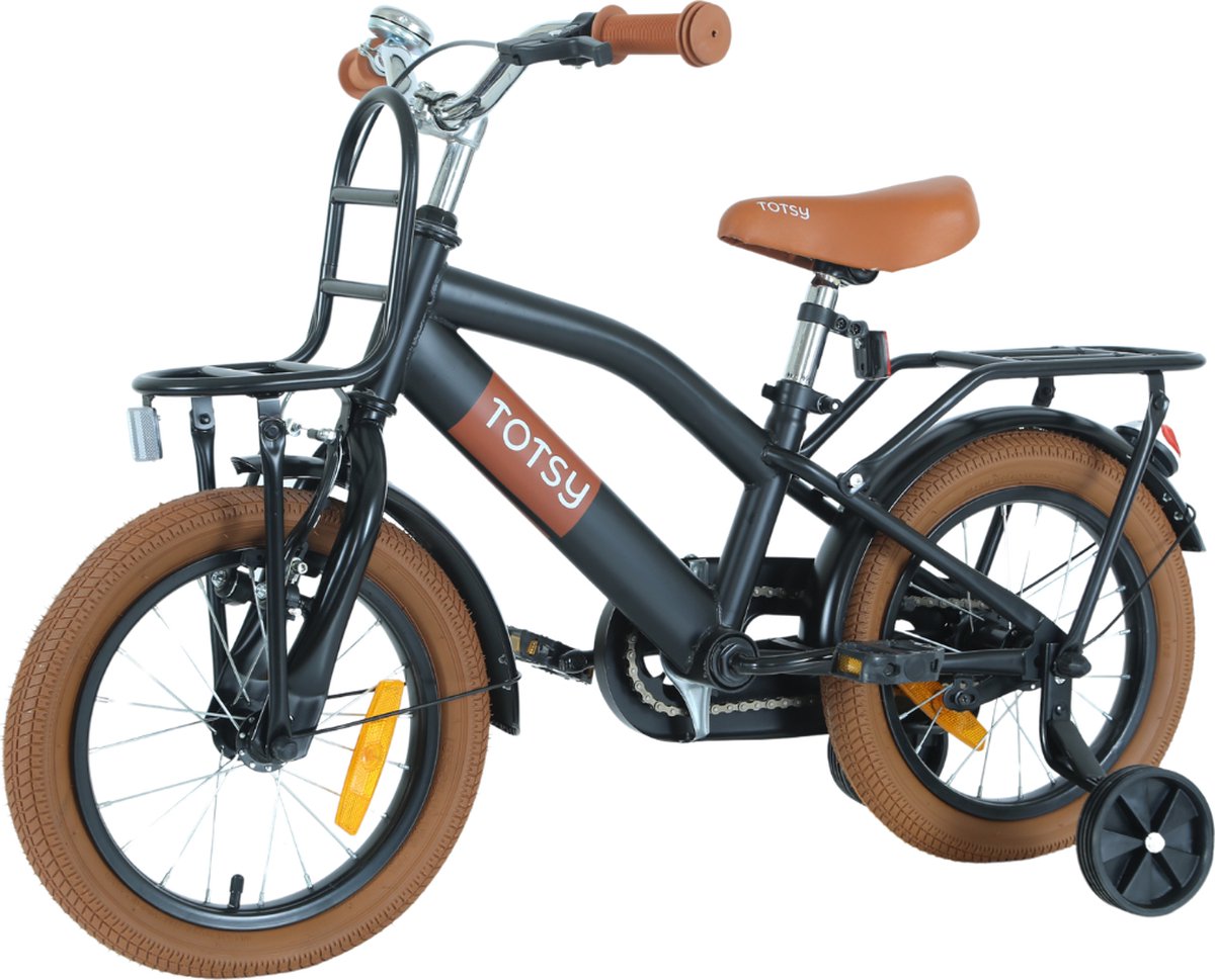 Flower Bike Kinderfiets 24 inch meisjes van 8 tot 12 jaar, Zwart, Fiets
