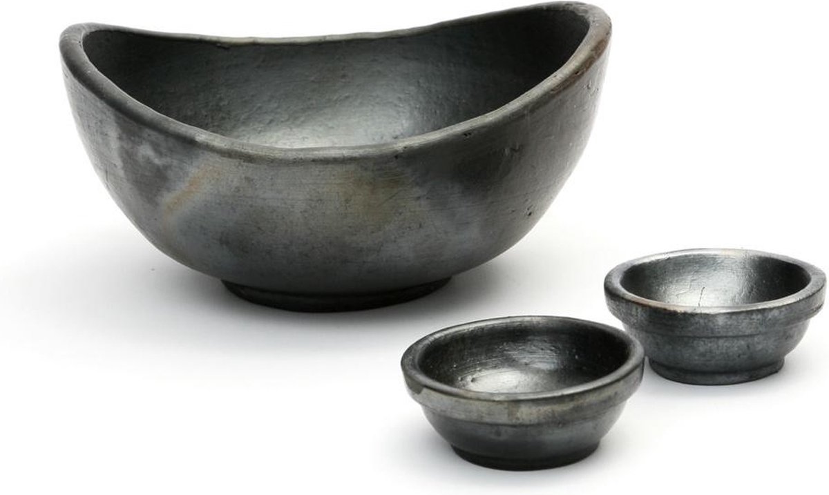 The Burned Curved kommen set zwart