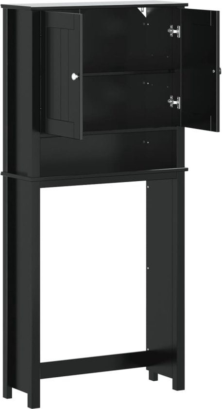 vidaXL Wasmachinekasten 2 st bewerkt hout betongrijs, wasmachine kast, badkamerkast, kast voor wasmachine, badkamermeubel, kast wasmachine
