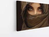 Saammp - Canvas Schilderij - Vrouw - Abstract - 120x80 - Foto op canvas - Wanddecoratie - Muurdecoratie Woonkamer - Slaapkamer decoratie - Canvas Print