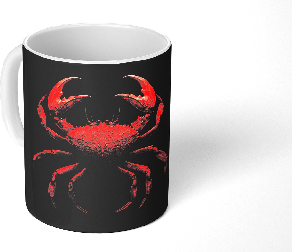 Mok - Koffiemok - Krab - Rood - Vissen - Schaaldieren - Mokken - 350 ML - Beker - Koffiemokken - Theemok