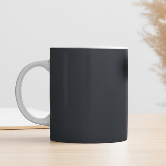 Tasse en Céramique 350 ml - Argent - Métal - Cuillère - Mug pour Thé ou Café