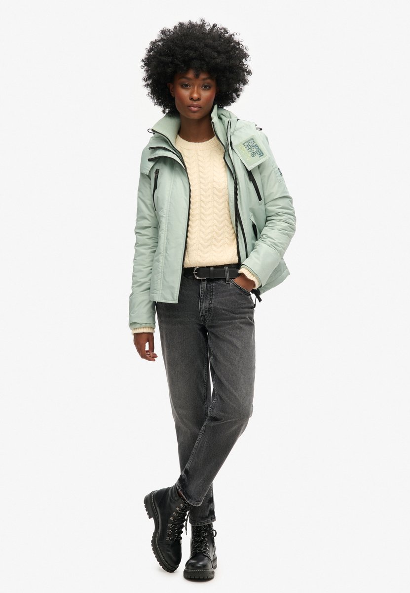 Superdry Mountain Windbreaker jas met capuchon Dames Groen