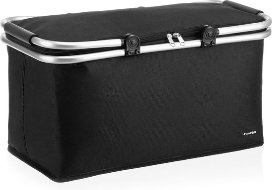 Outtec® Panier de Pique-nique avec Compartiment Isotherme - Sac de Pique-nique Pliable - Sac Isotherme - Panier Isolé - 29 Litres - 47 x 27 x 22 cm