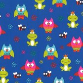 Papier cadeau Kinder avec hiboux et grenouilles (30-100 cm, 200 m) |variante : 30 cm / 200 mtr.