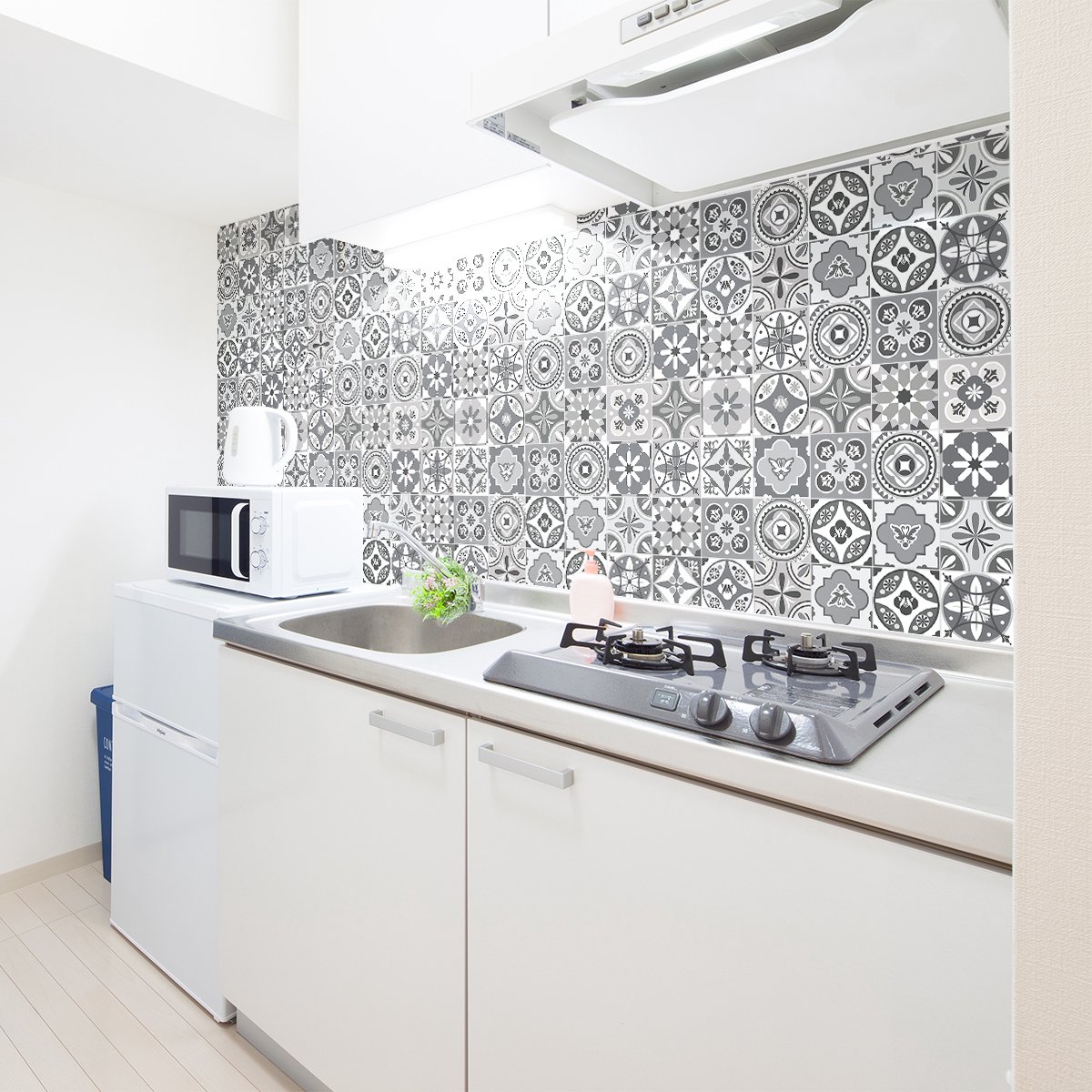 Ambiance Sticker Zelfklevende tegelmuurstickers voor keuken en badkamer - 30 Azulejos Ariel tegelstickers - 30 stickers 10x10cm Multi color